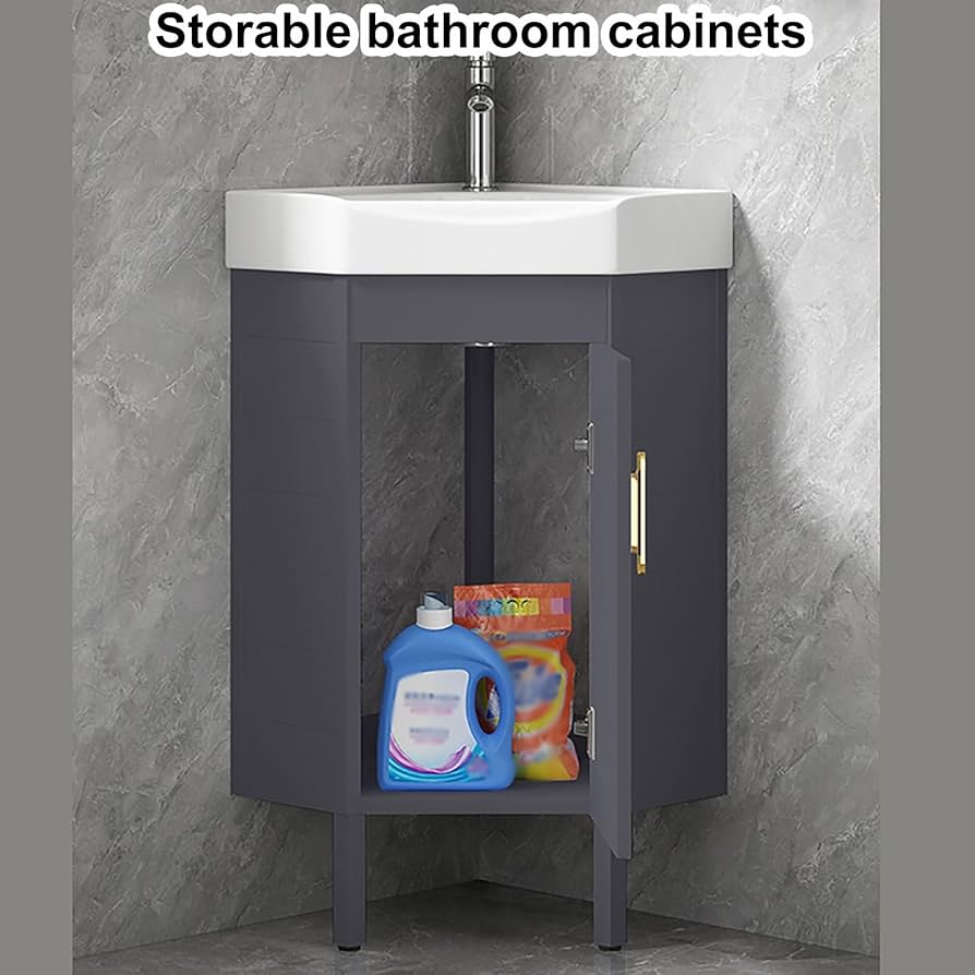 Amazon.com: ZDMZR Bathroom Sink Vanity, L-Shape, Modern